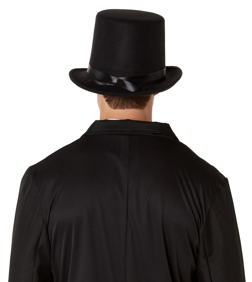 Super Deluxe Felt Black Top Hat Adult by HalloweenStore.com