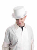 Super Deluxe Felt White Top Hat Adult by HalloweenStore.com
