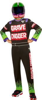 Grave Digger Monster Truck Driver Kids Costume by HalloweenStore.com