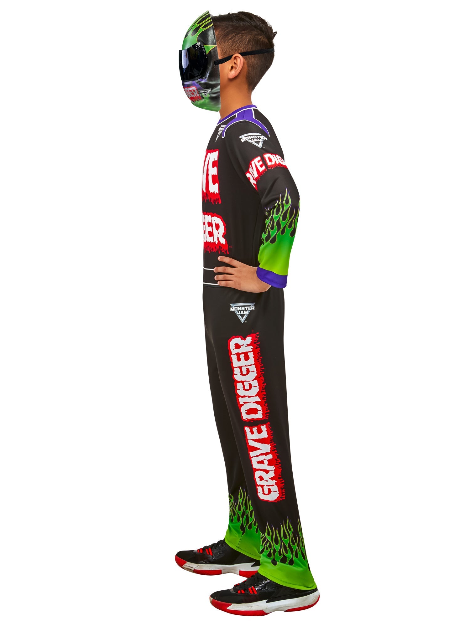 Grave Digger Monster Truck Driver Kids Costume by HalloweenStore.com