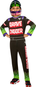 Grave Digger Monster Truck Driver Kids Costume by HalloweenStore.com