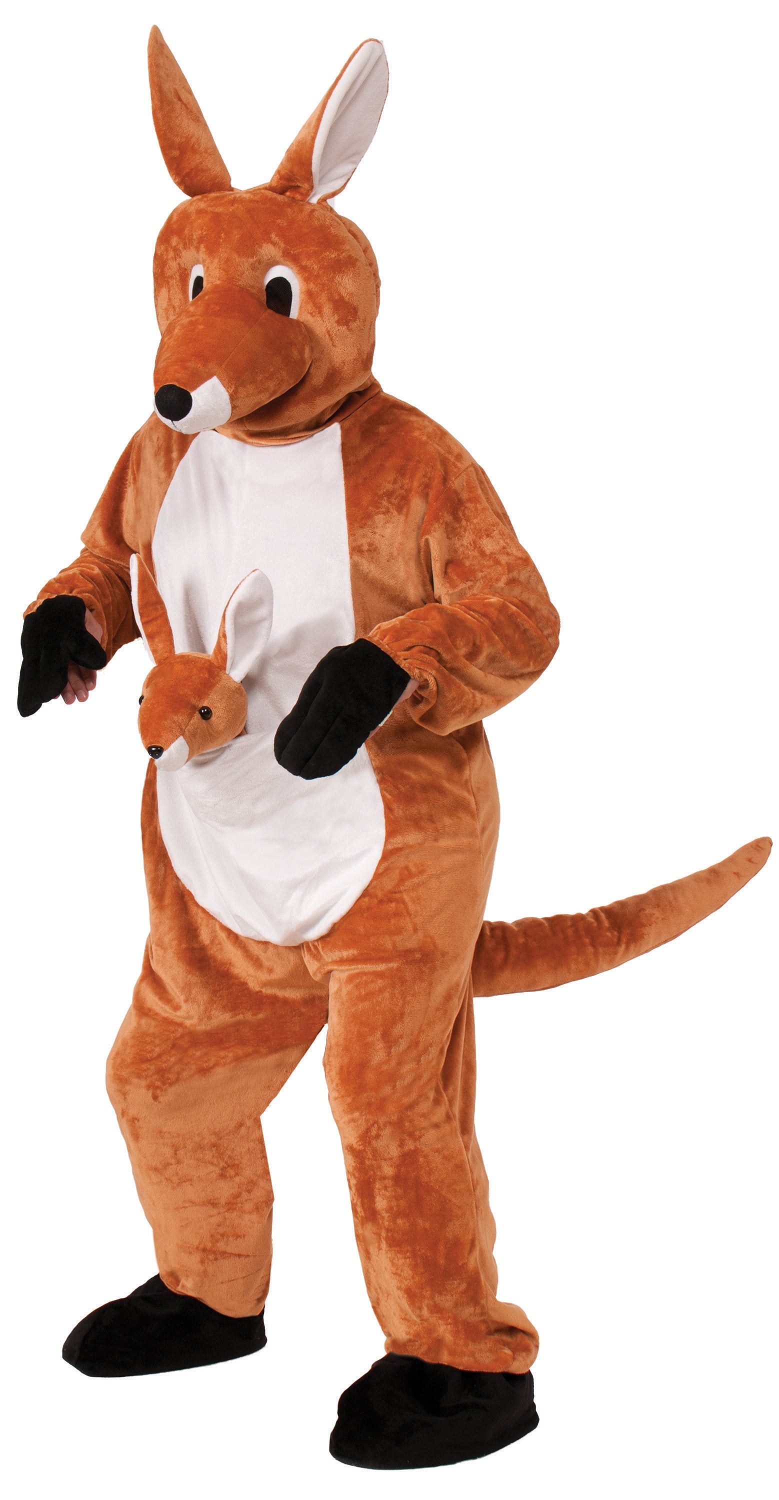 Jumping Jenny Kangaroo Plush Adult Mascot One Size by HalloweenStore.com