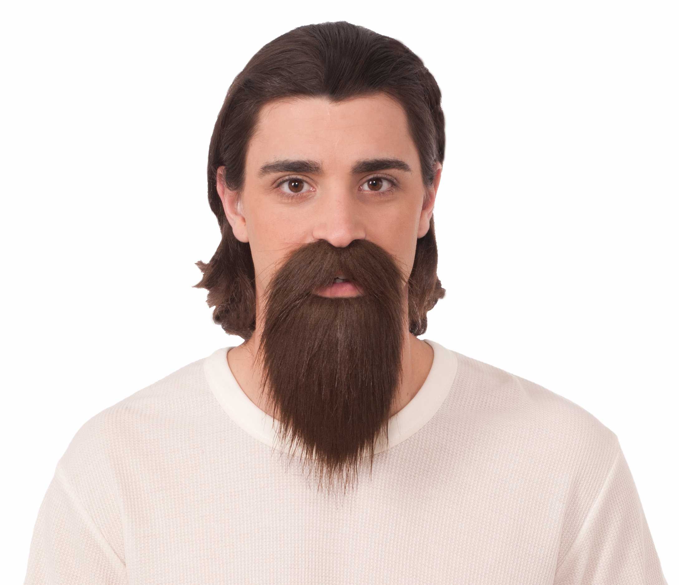 Fake Real Looking Long Brown Goatee Beard by HalloweenStore.com