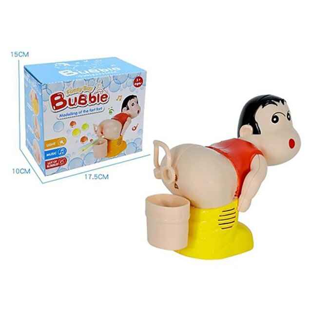 The same crayon small new cartoon funny fart electric bubble machine fully automatic lighting music bubble toy