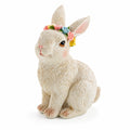 Bunny with Textured Fur Figurine Elegant Spring & Easter Rabbit Decoration 4.2 Inches by BestPysanky