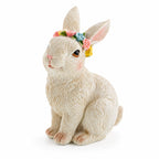 Bunny with Textured Fur Figurine Elegant Spring & Easter Rabbit Decoration 4.2 Inches by BestPysanky